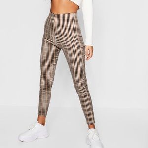 Boohoo Checkered Dress Pants